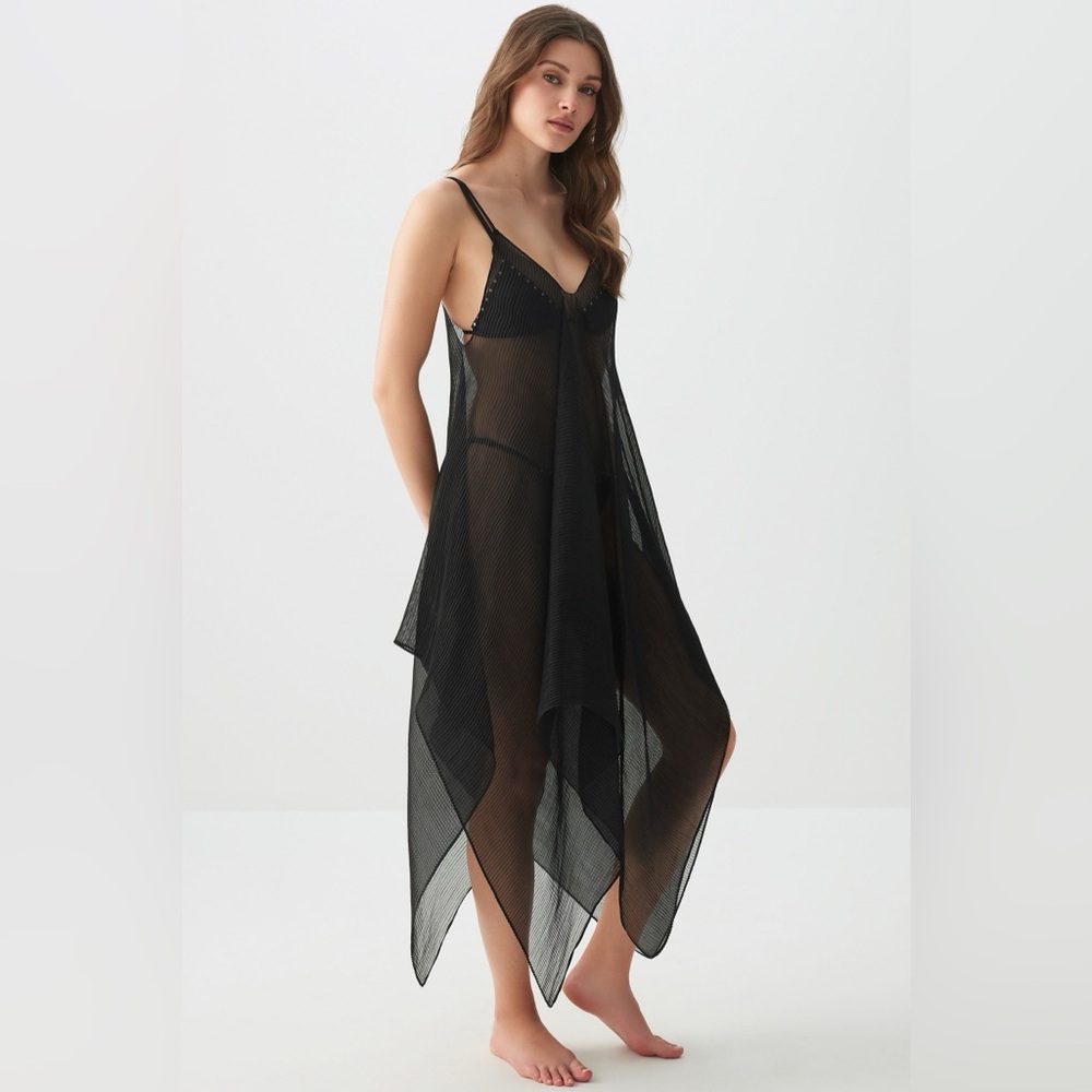 Black Sheer Cover Up Dress